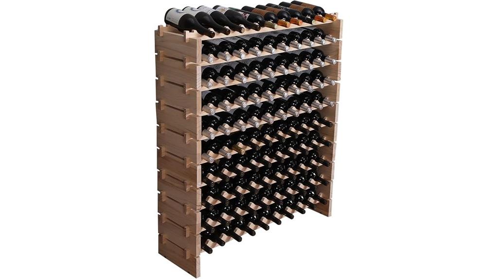100 bottle freestanding wine cabinet