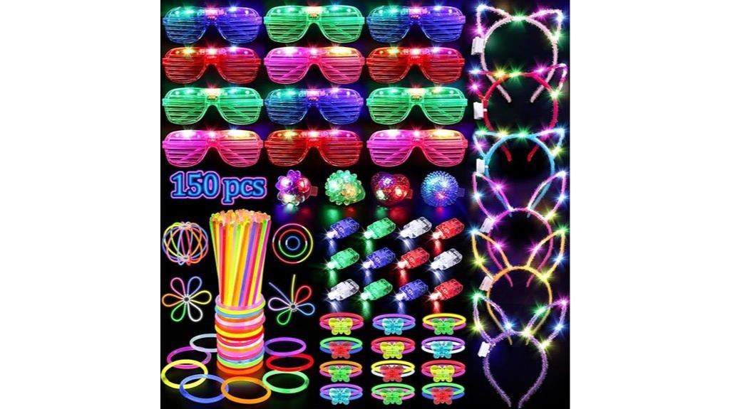 150 glow party supplies