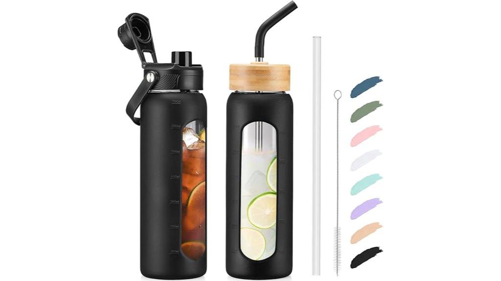 24 oz glass water bottle