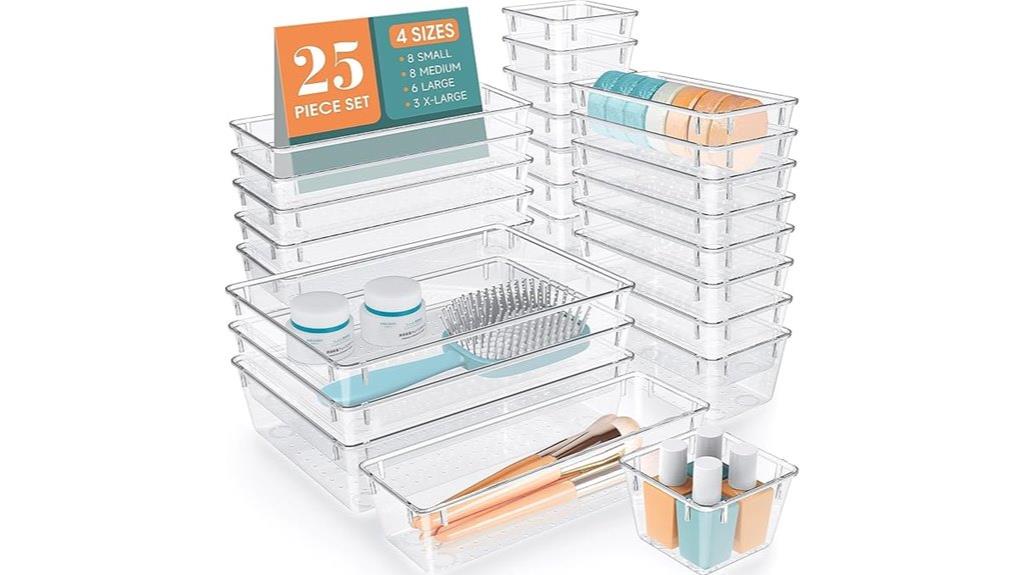 25 piece plastic organizer