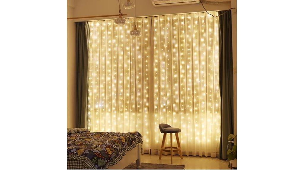 300 led curtain lights