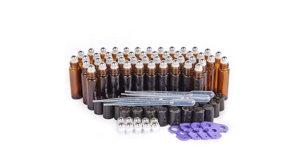48 pack amber glass rollers