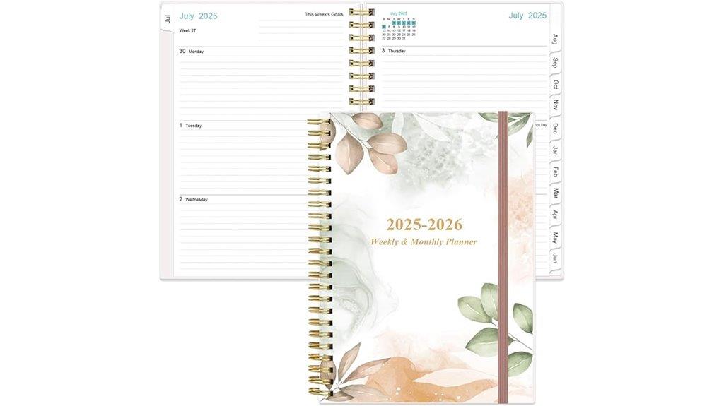academic planner with tabs