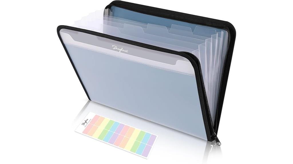 accordion folder with front pocket