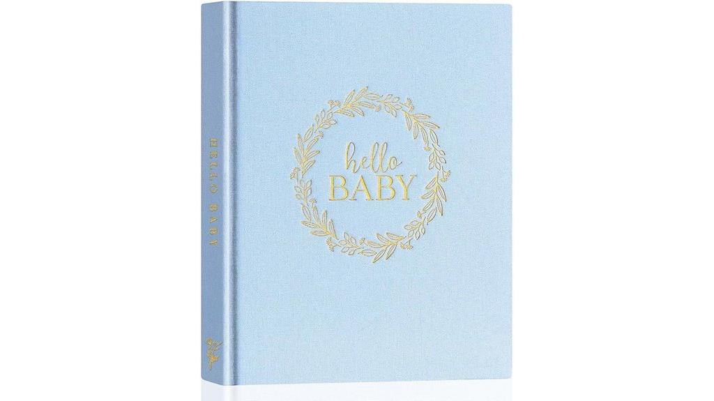 baby memory book blue