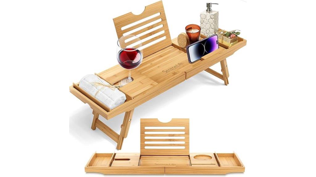 bamboo bath caddy accessories
