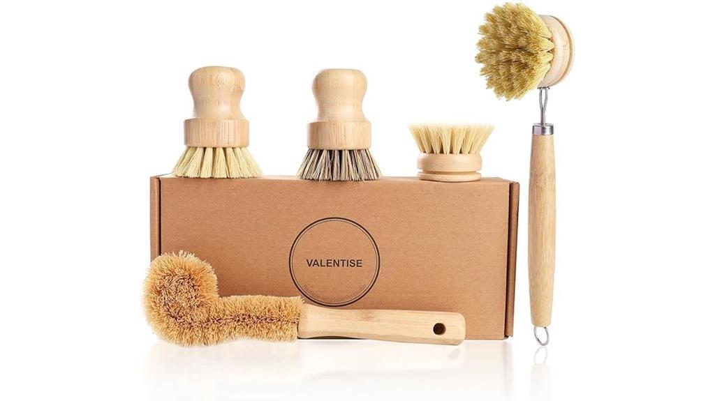 bamboo dish brush set