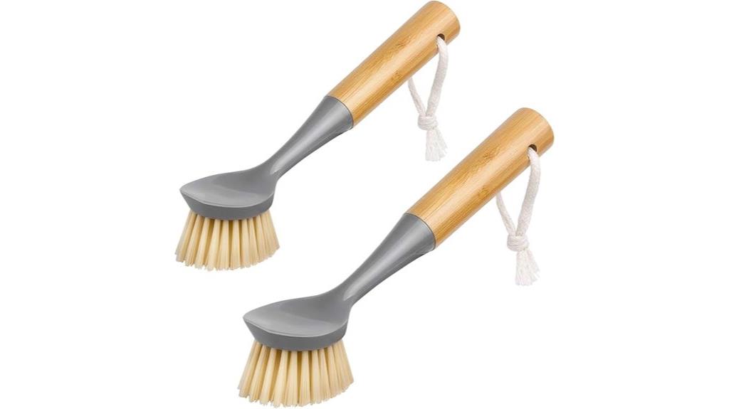 bamboo handle dish brush