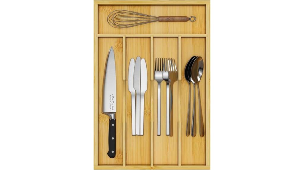 bamboo kitchen drawer organizer