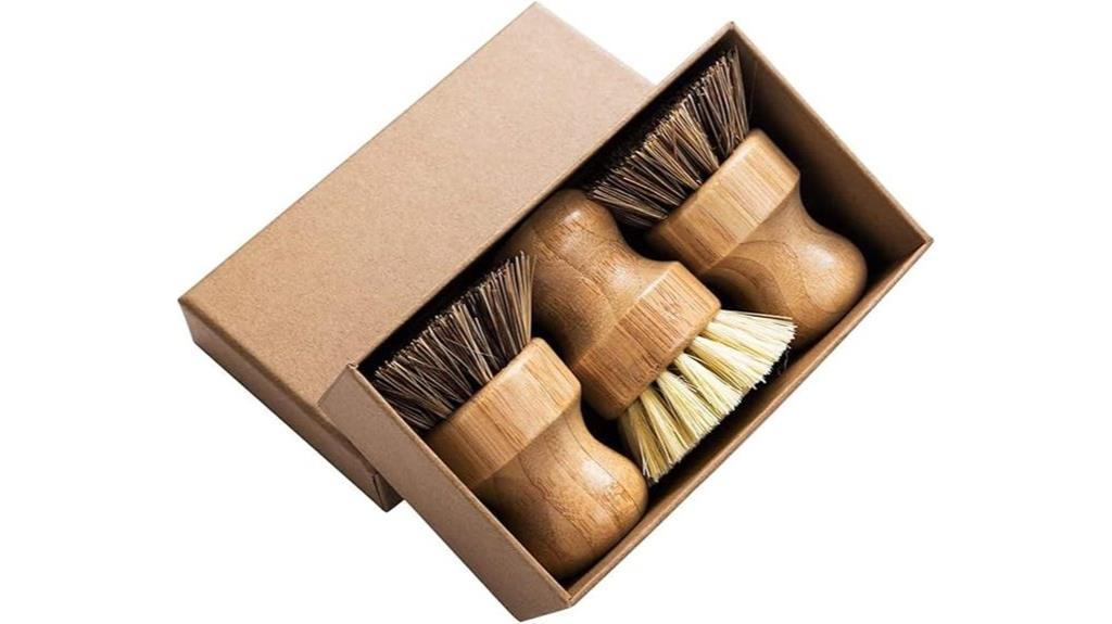 bamboo palm pot brush