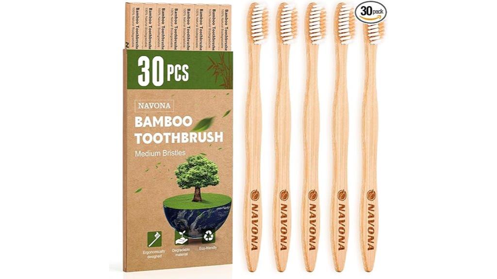 bamboo toothbrushes 30 pack