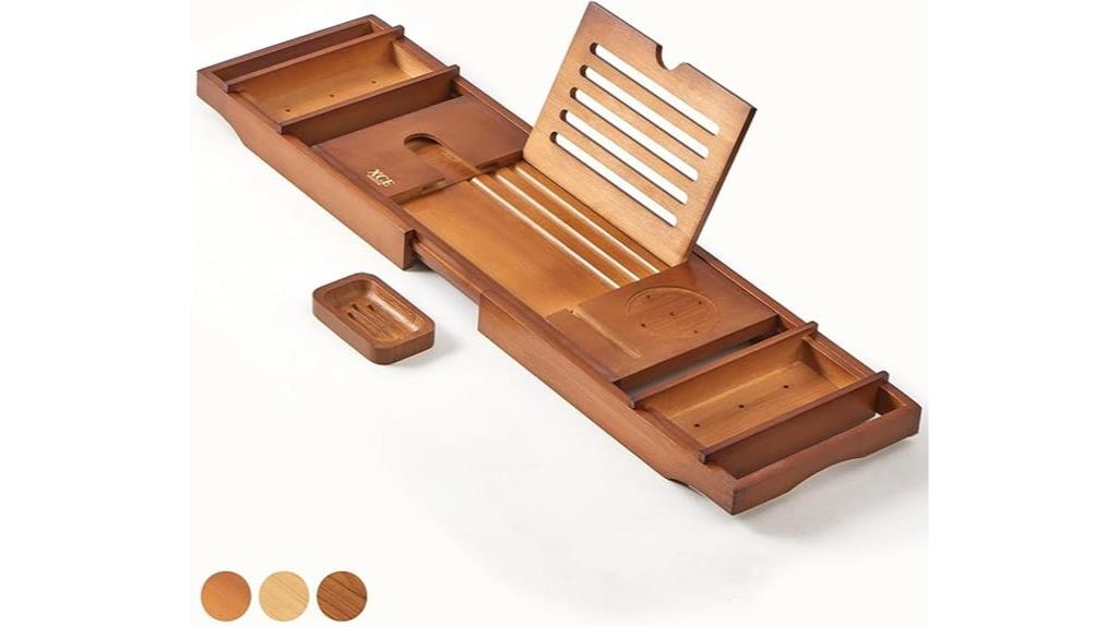 bathtub caddy with accessories