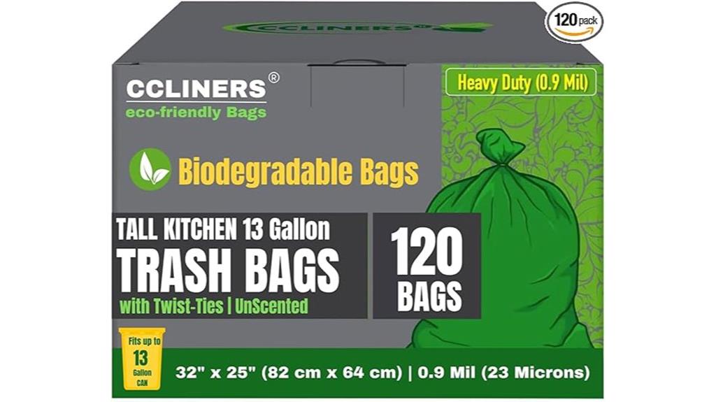 biodegradable 13 gallon trash bags