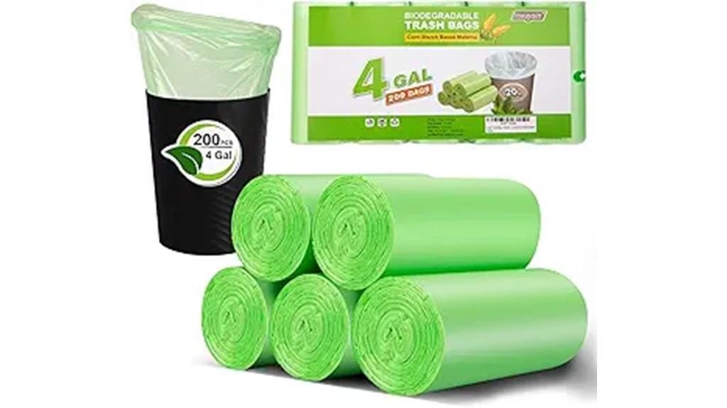 biodegradable green trash bags