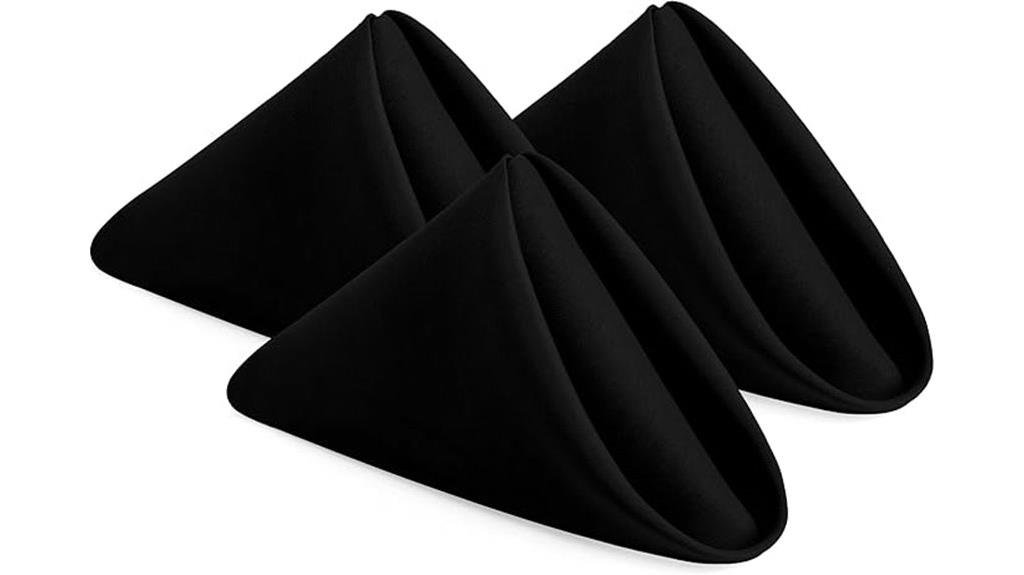 black cloth napkins pack