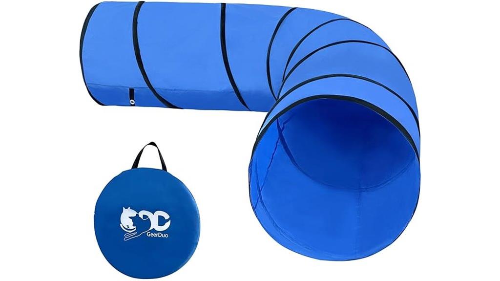 blue dog agility tunnel