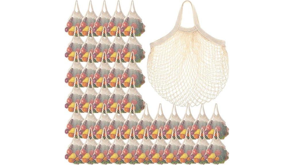 bulk beige reusable mesh bags