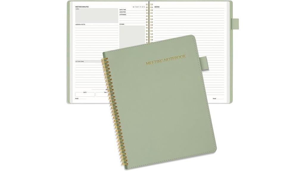 business notebook for meetings