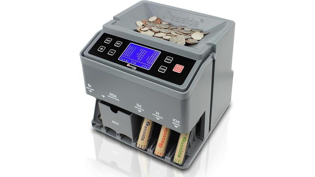 cassida coin counting machine