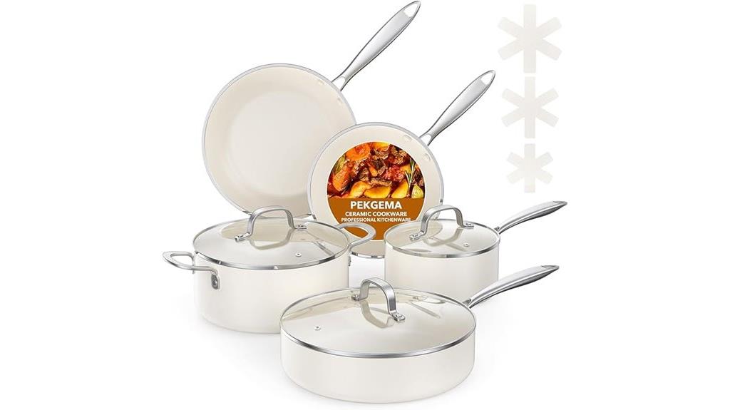 ceramic cookware 11 piece set
