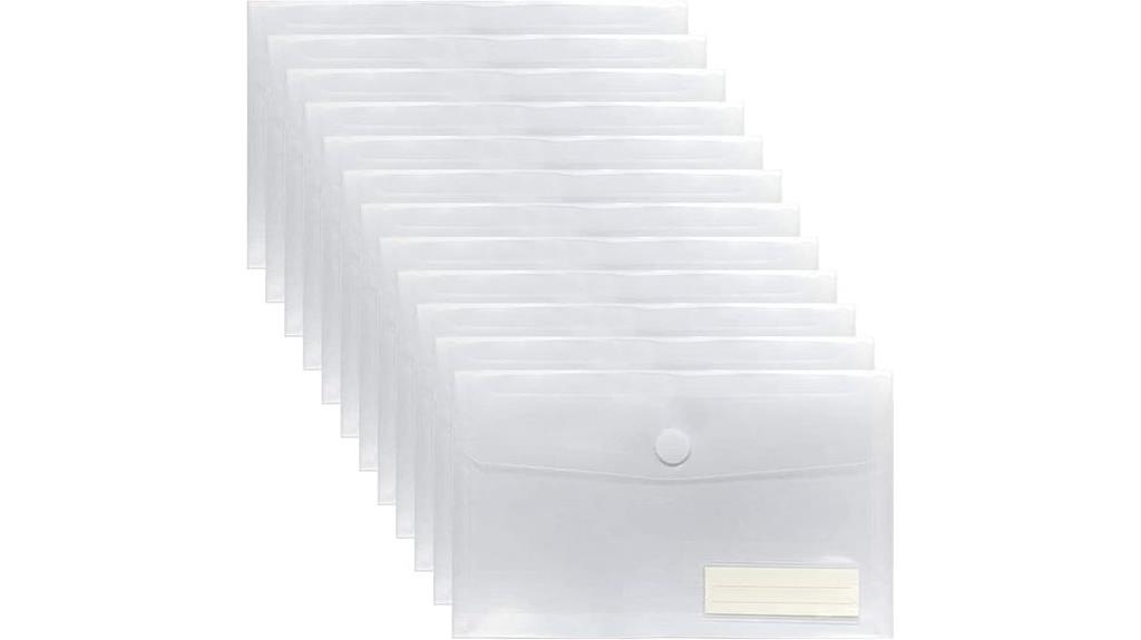 clear a5 plastic envelopes