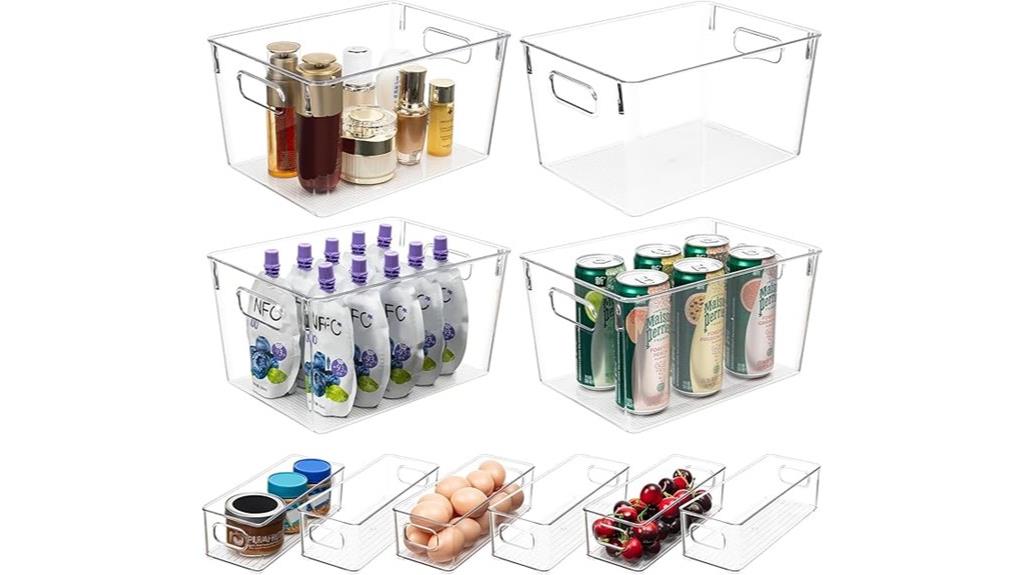 clear plastic storage bins