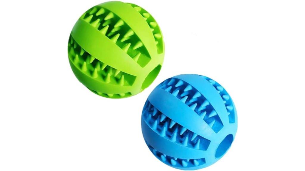 colorful dog toy duo