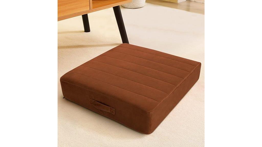colorful square floor seating