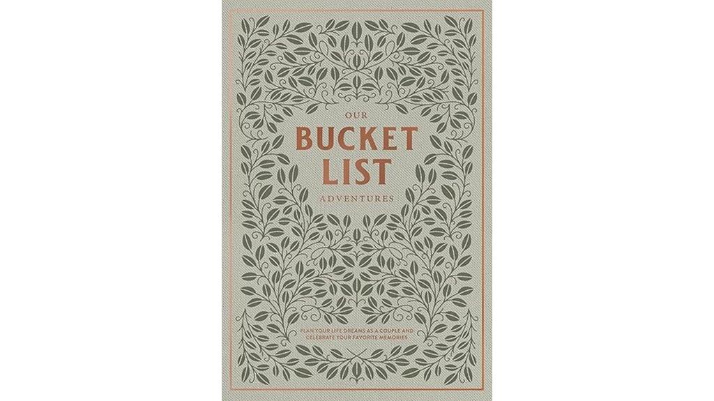 couples adventure bucket journal