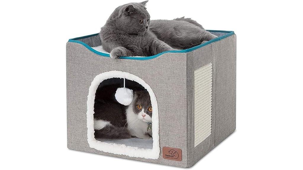 cozy cave cat bed