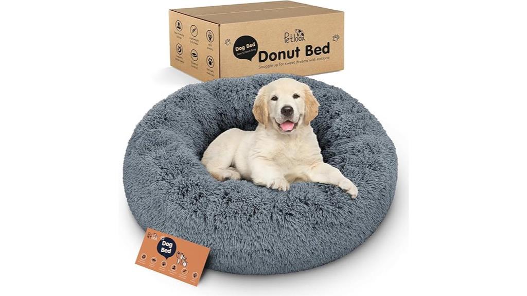 cozy donut shaped bed