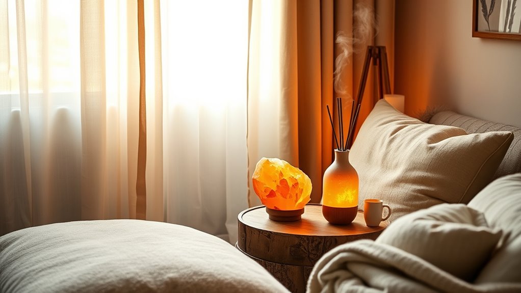 create calm lighting aromas