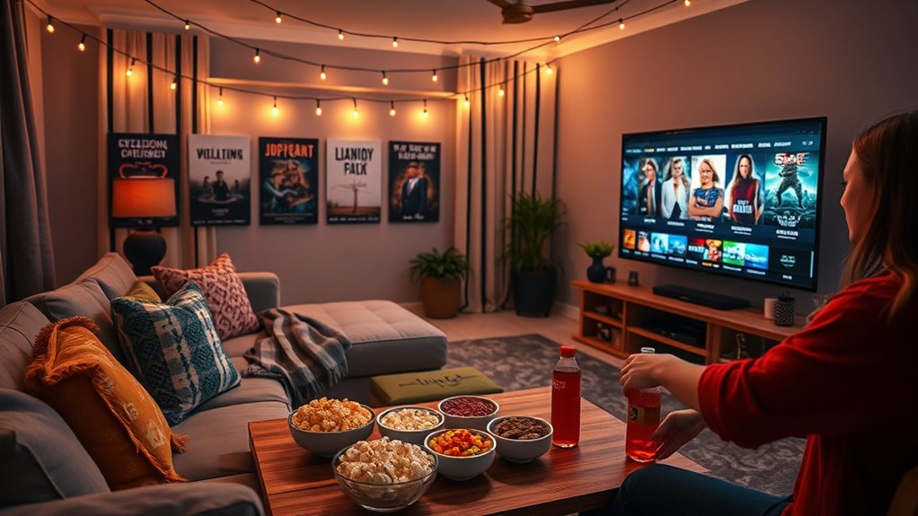 create cozy themed movie space