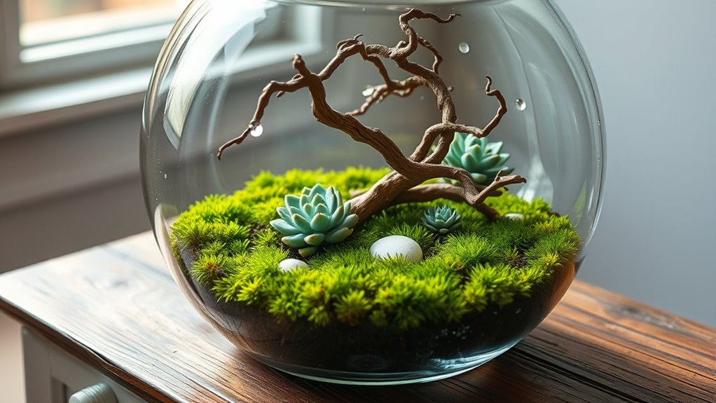 create miniature succulent ecosystem