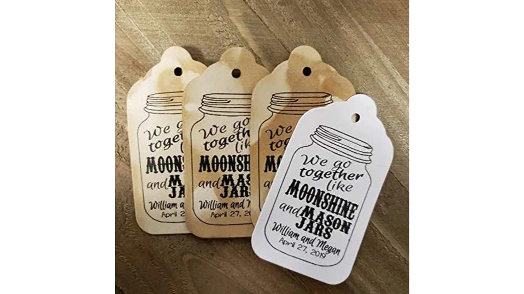 customized moonshine mason jar tags