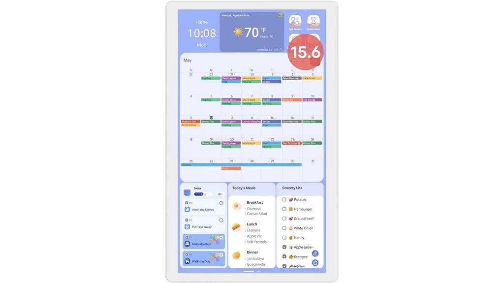 digital touch screen calendar