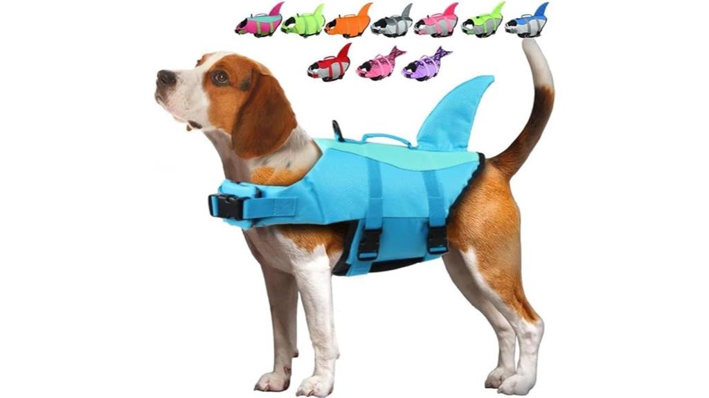 dog life jacket with rescue handle