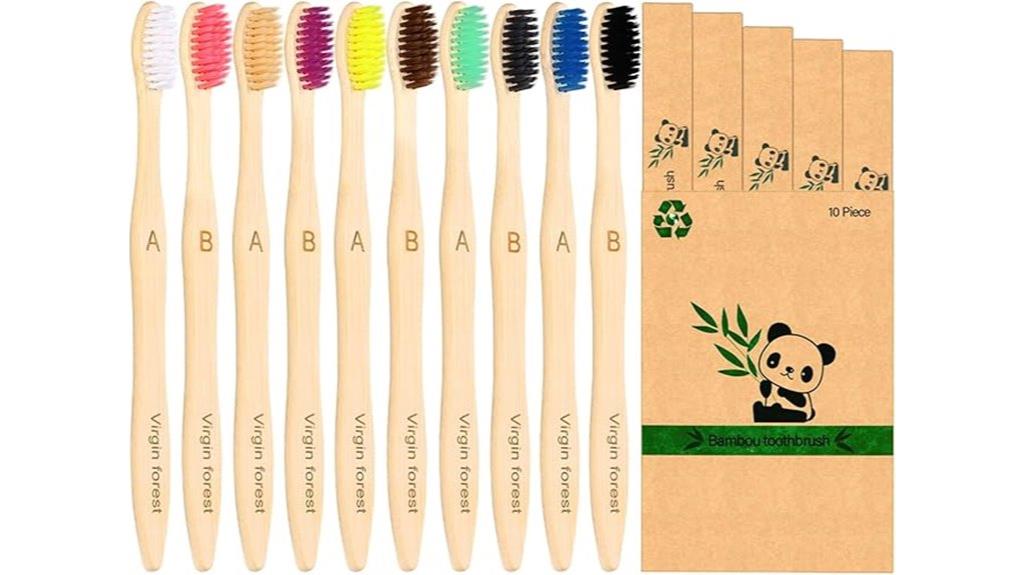 eco friendly bamboo toothbrush pack