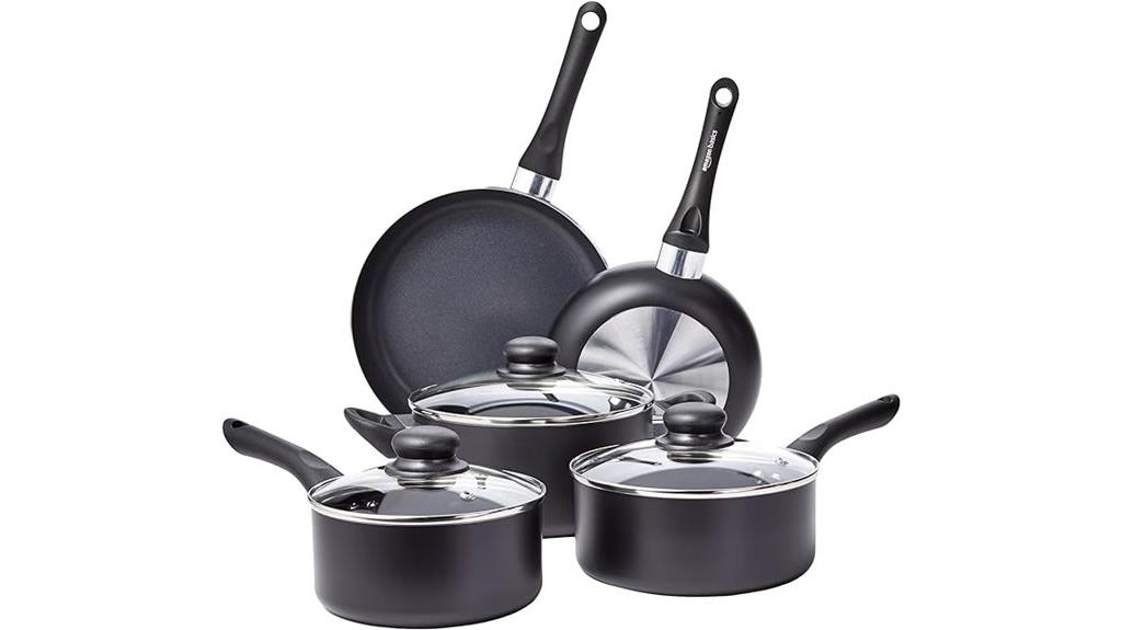 eight piece non stick cookware