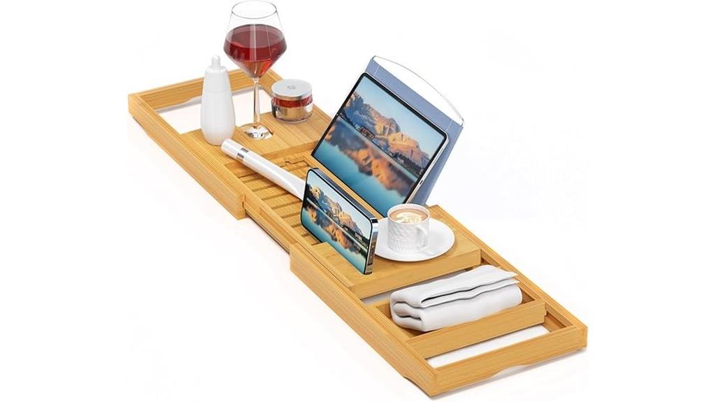 elegant bathtub caddy tray