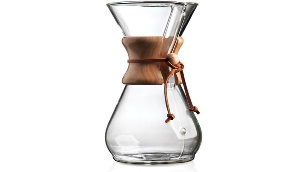 elegant glass coffee brewer