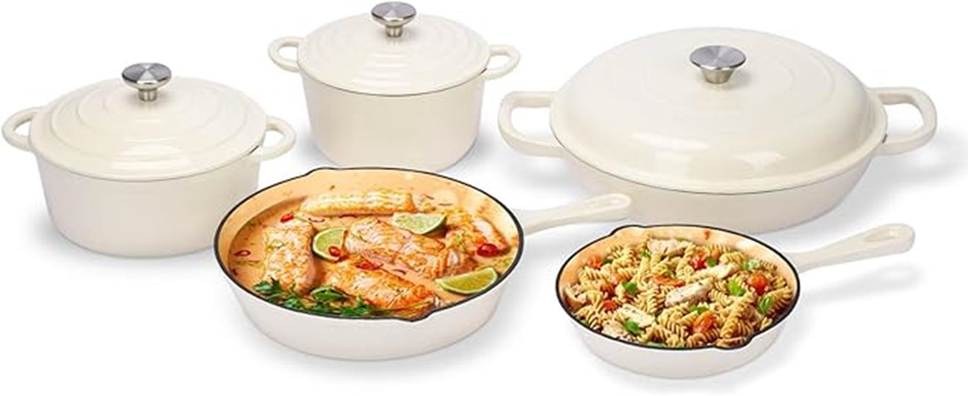 enamelled cast iron set