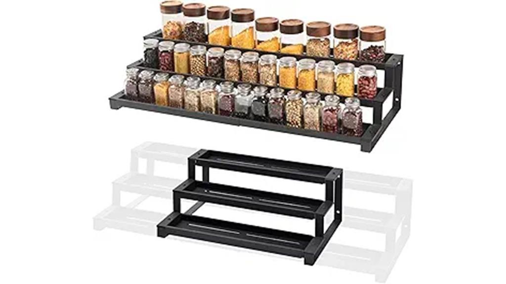 expandable cabinet spice rack