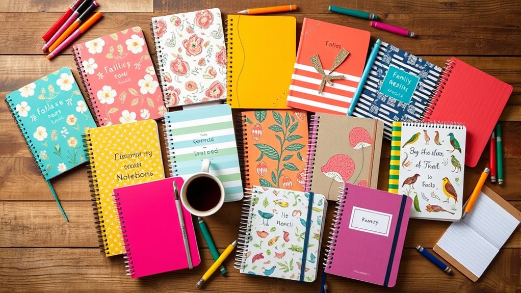 family gathering planning notebooks