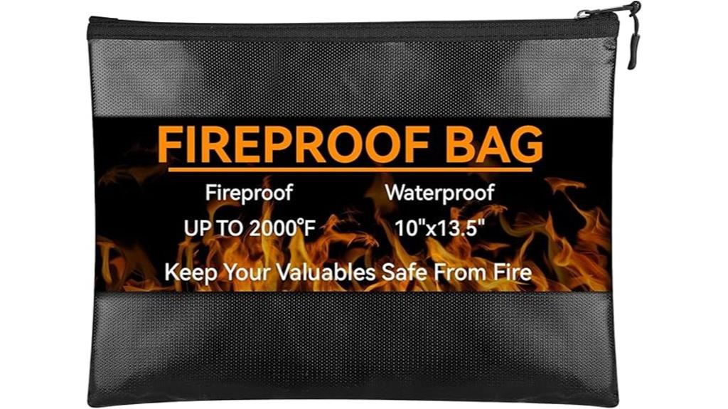 fireproof waterproof document bag