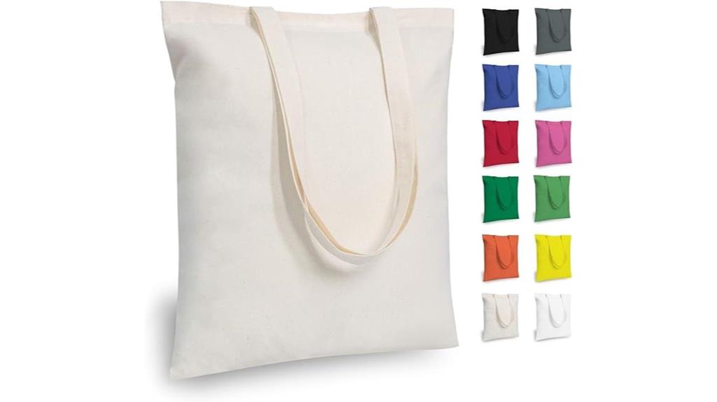 five pack cotton tote bags