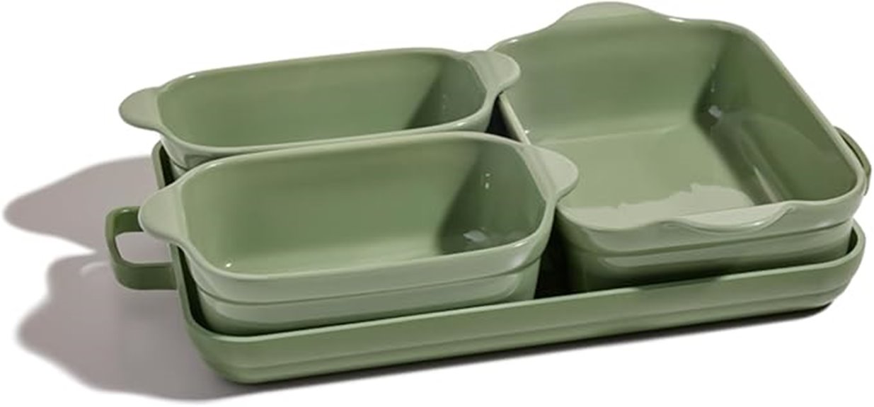 five piece bakeware set