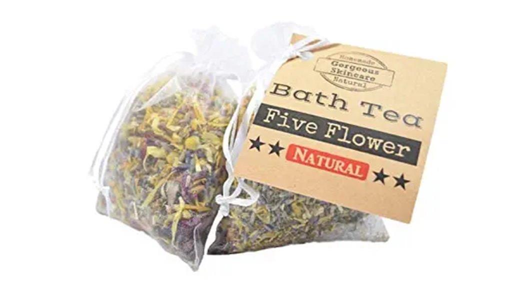 floral bath tea bag