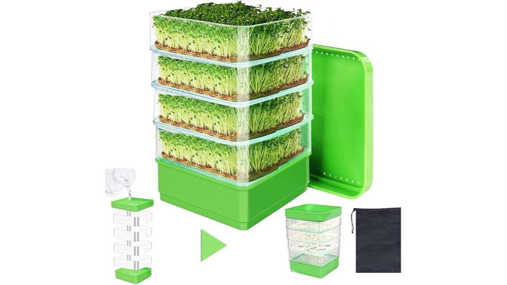 four tier sprouting tray