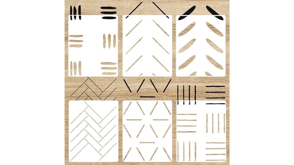 geometric wall stencil pack